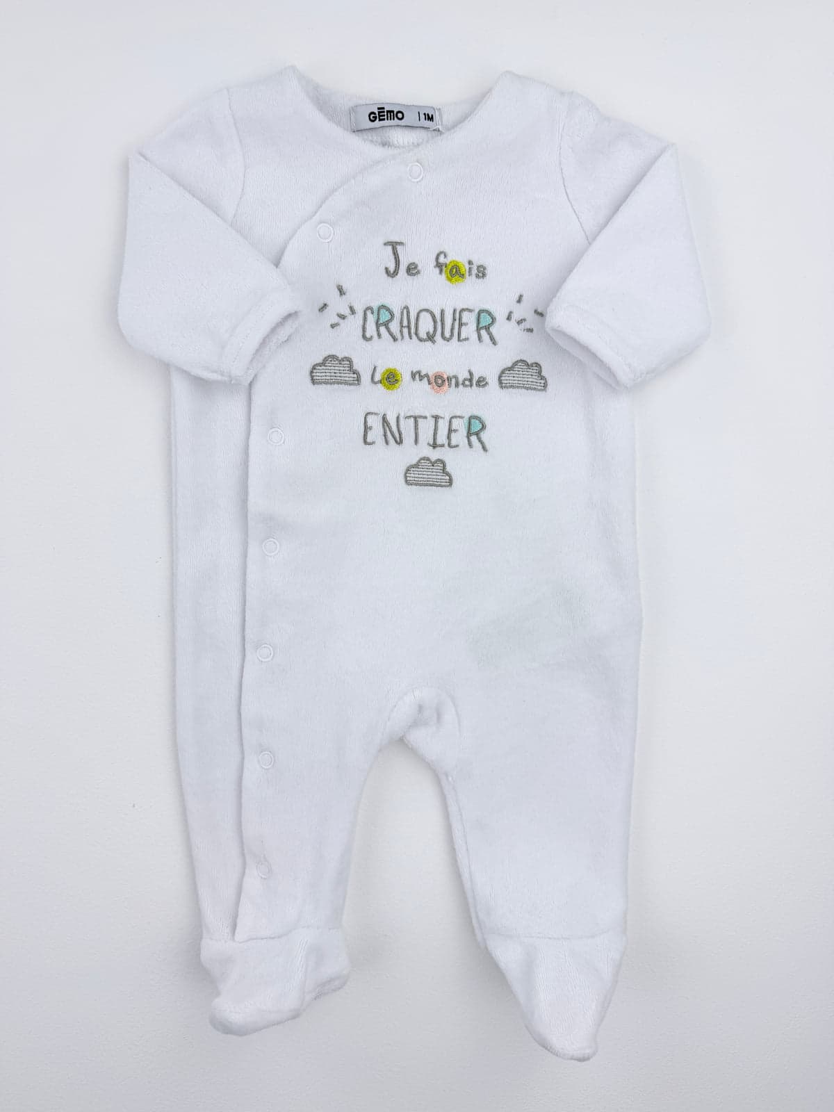 Pijama de terciopelo – Gemo – 1 mes