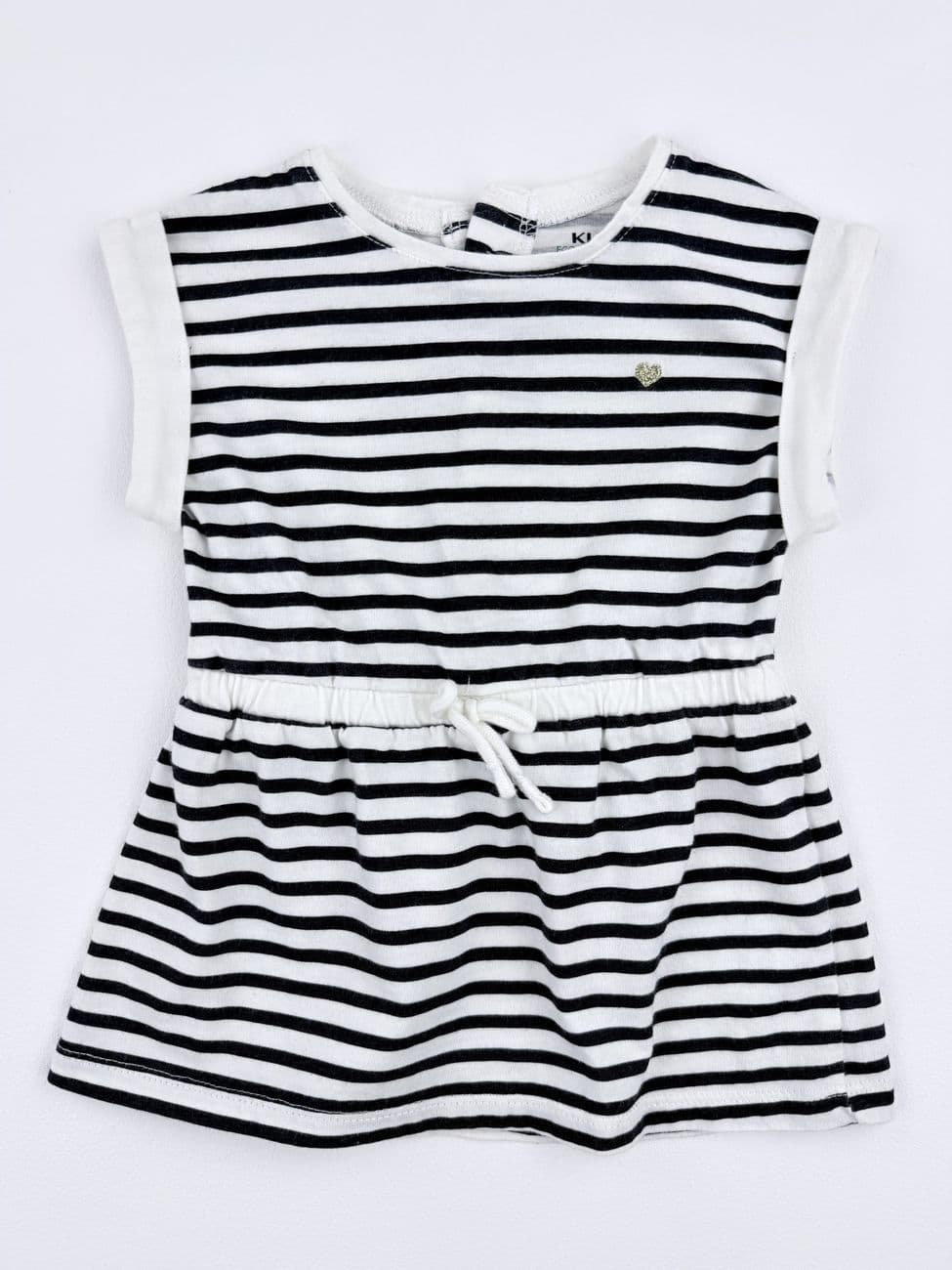 Vestido rayas blanco y negro – Kiabi – 3 meses (56/62 cm)