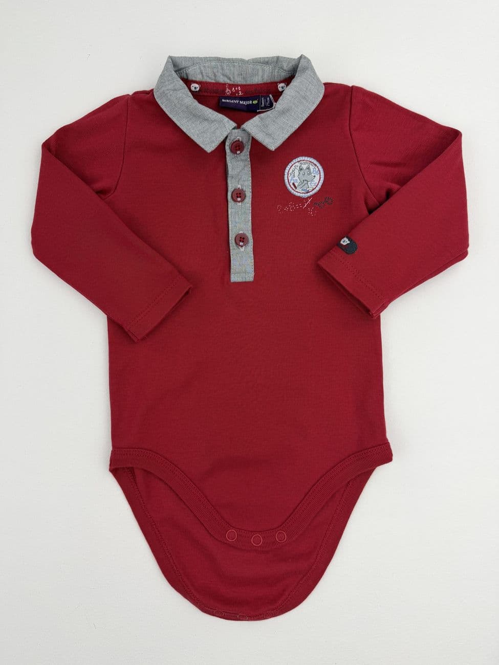 Roter Polo-Body – Sergeant Major – 9 Monate (71 cm)