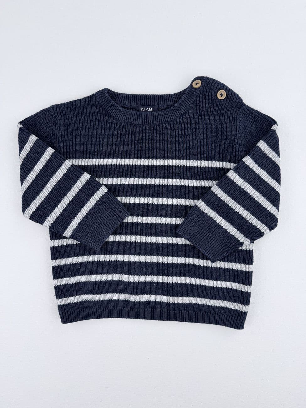 Pull rayé en maille – Kiabi – 6 mois (67 cm)