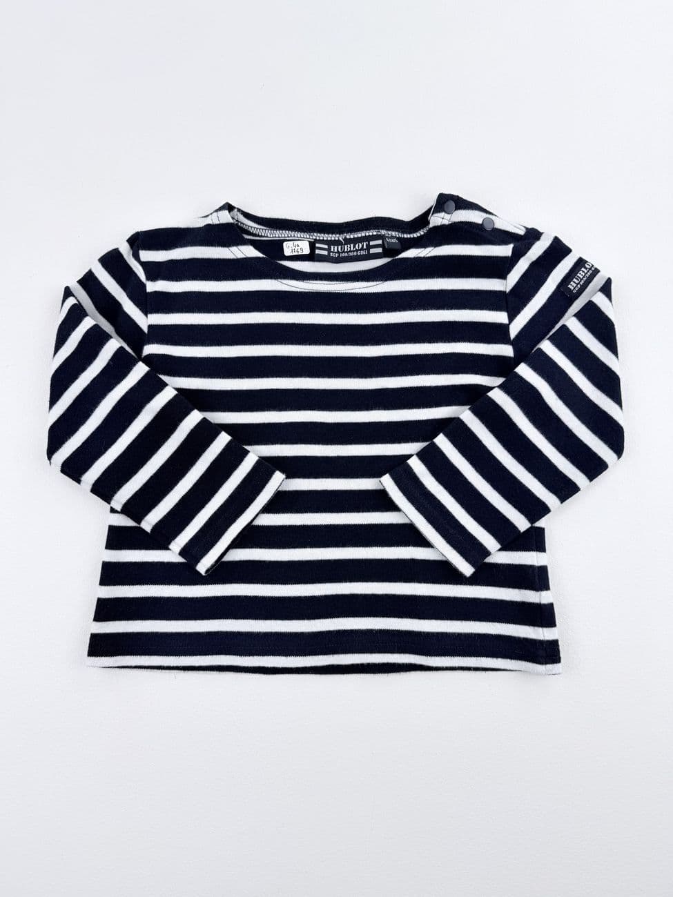 Tee-shirt manches longues marinière– Hublot – 4 ans