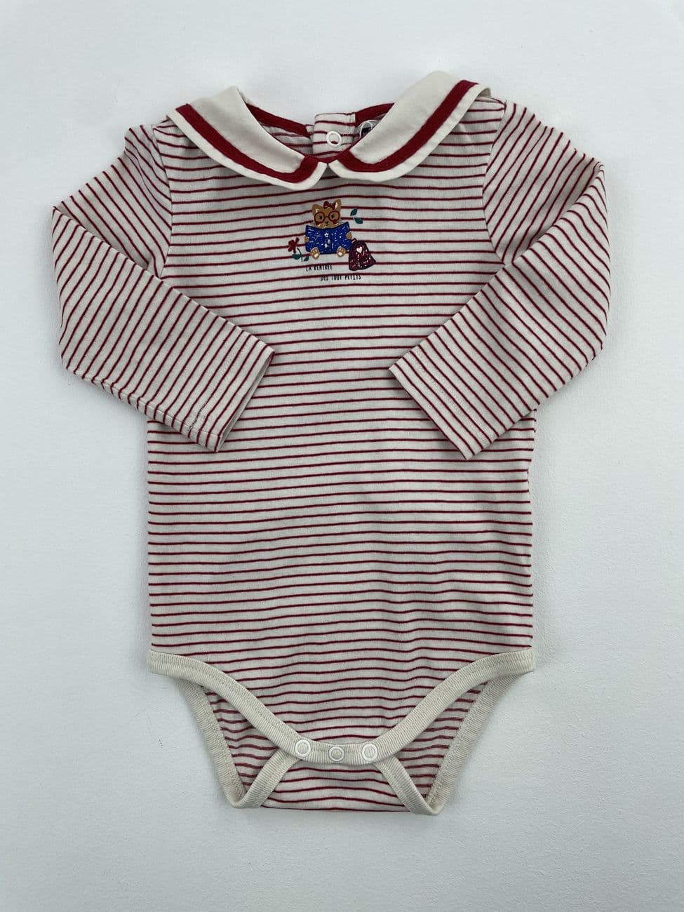 Gestreifter Body mit Claudine-Kragen – Sergeant Major – 6 Monate (68 cm)