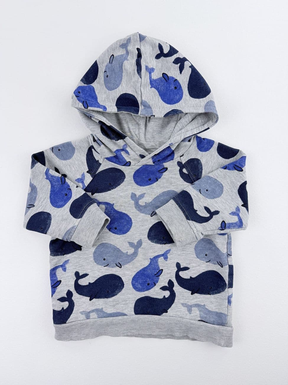 Sweat à capuche motif baleine – H&M – 18 mois (80 cm)