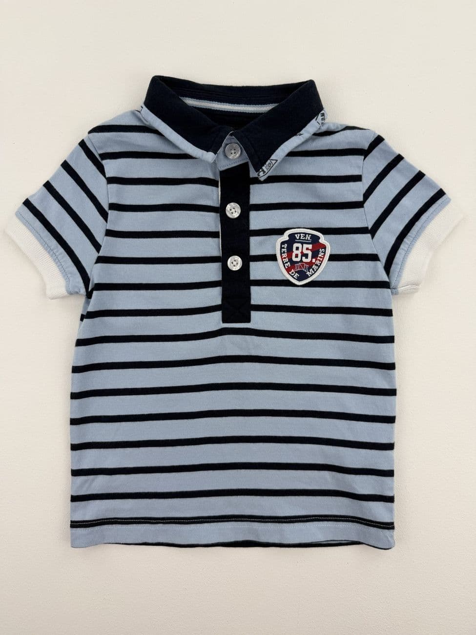 Haut style polo rayé – Terre de Marins – 86 cm (2 ans)