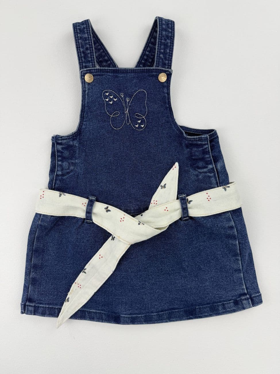Robe salopette en jean avec ceinture – Orchestra – 9 mois (71 cm)