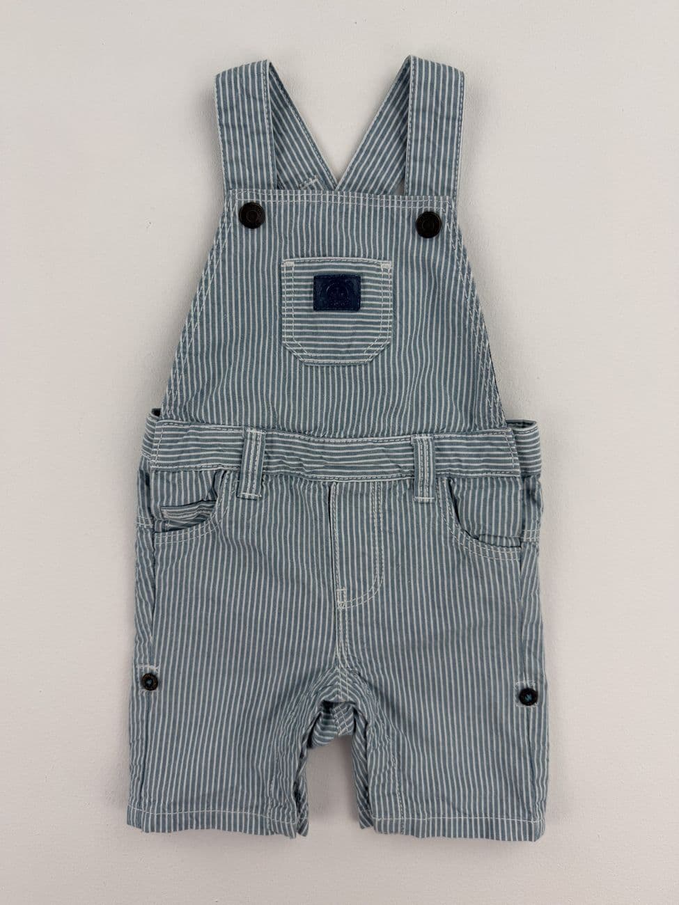 Salopette rayée bleu et blanc – Obaïbi – 3 mois (59 cm)