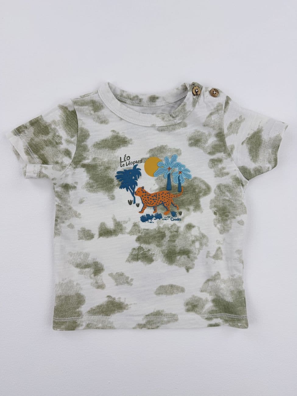Camiseta estampada caqui – Creeks – 6 meses