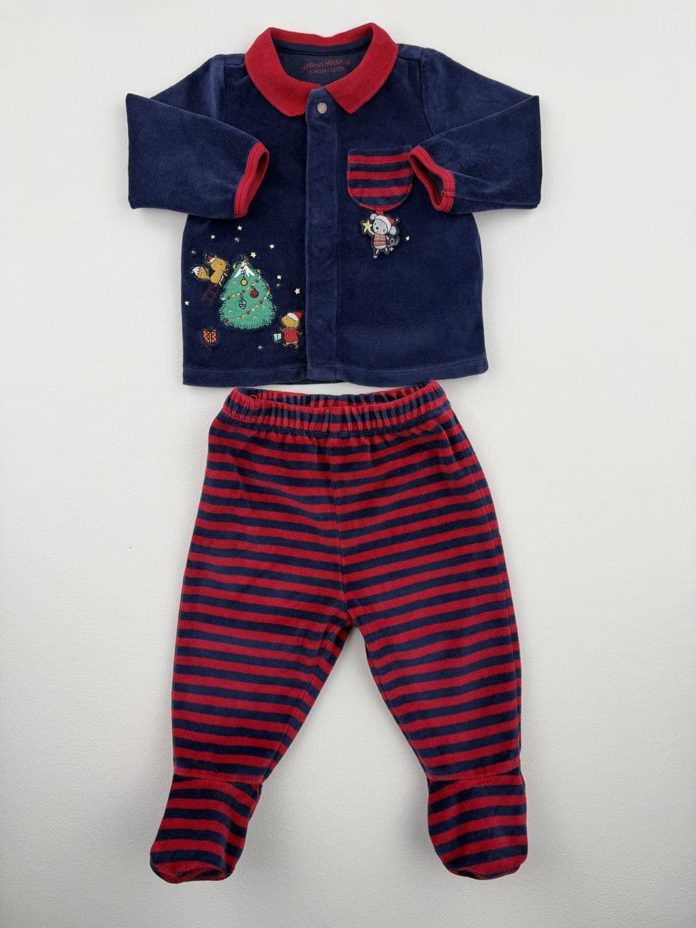 Pyjama velours thème Noël - Sergent Major - 6 mois (68 cm)