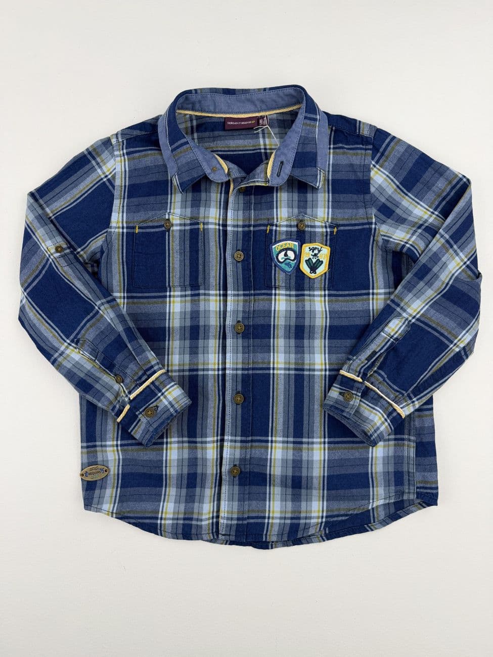 Marineblaues Karohemd – Sergent Major – 5 Jahre (110 cm)