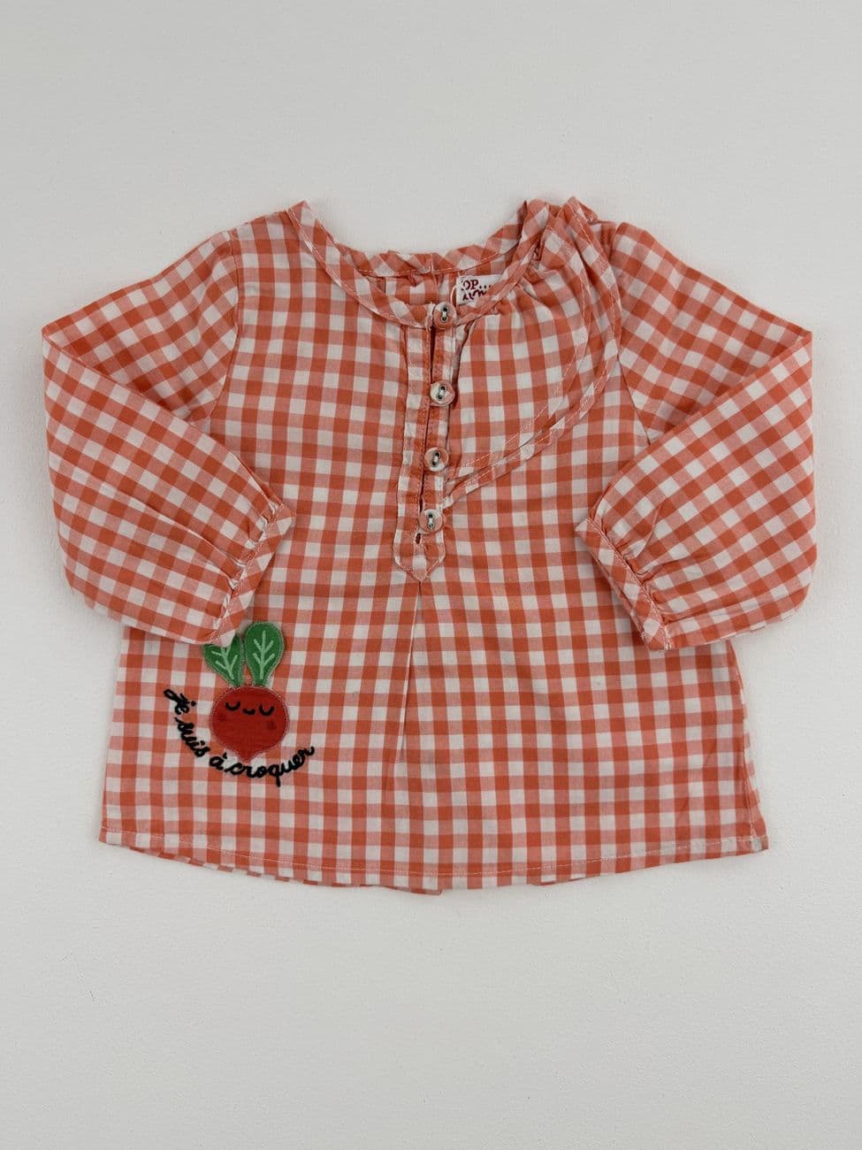 Blouse à carreaux – DPAM - 3 mois (60 cm)