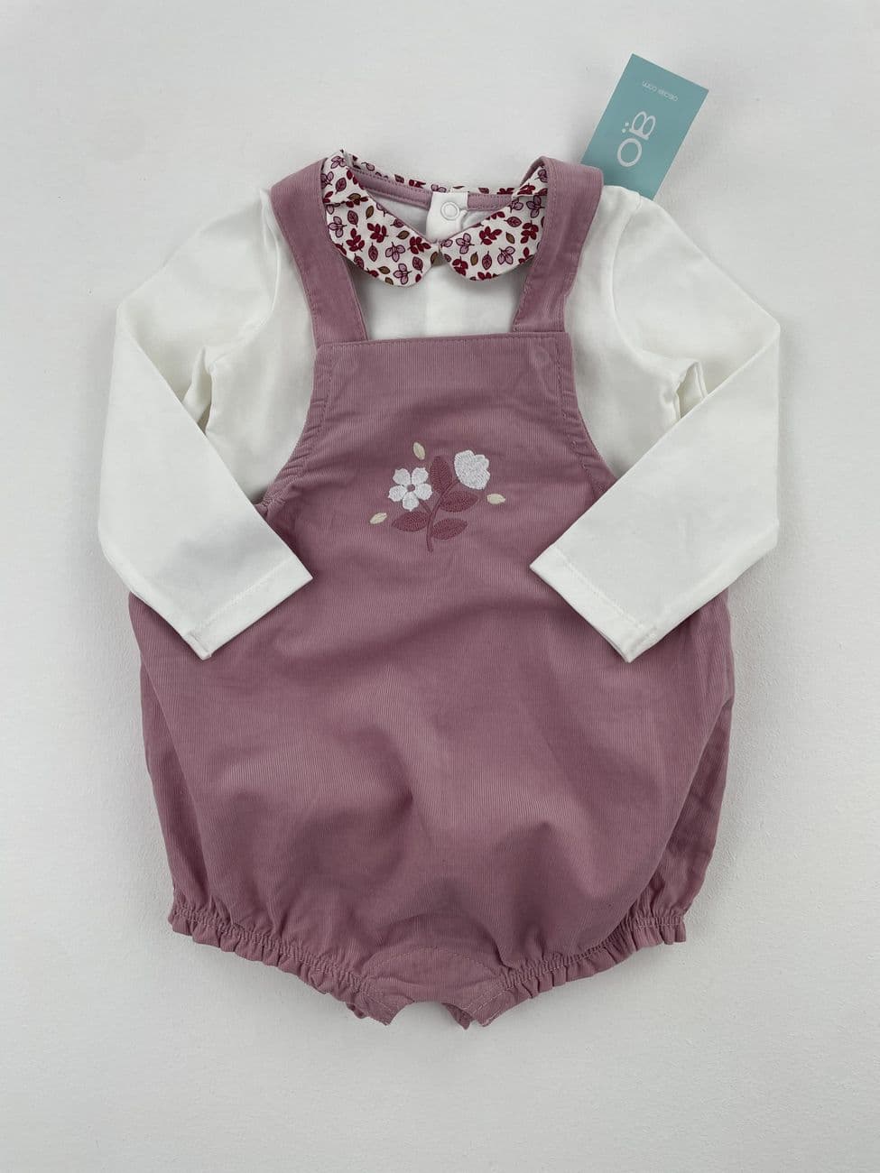 Set aus kurzem Samtoverall und rosa Body – Obaïbi – 9 Monate (71 cm)