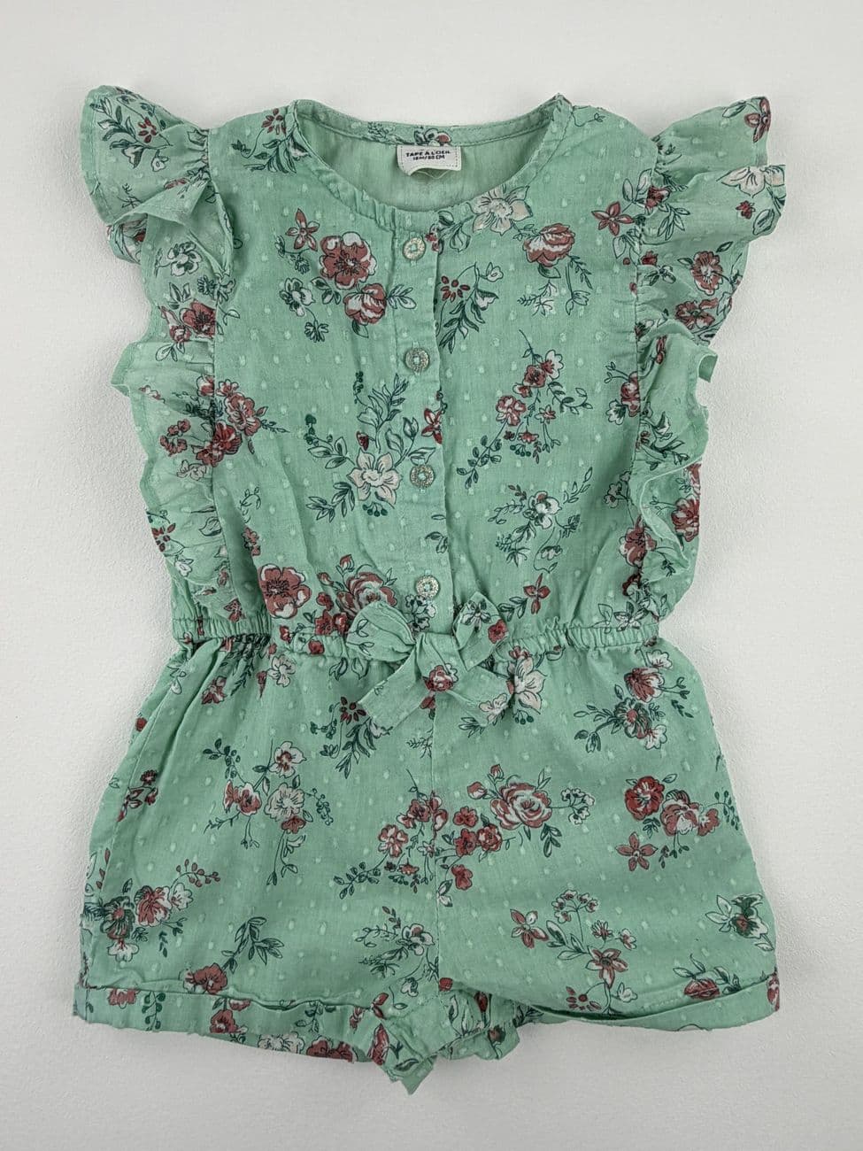 Mono corto floral verde agua – Tape à l’œil – 18 meses (80 cm)