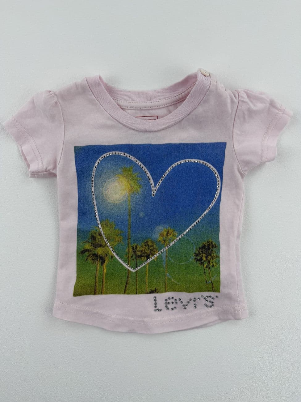 Camiseta rosa estampada – Levi’s – 3 meses