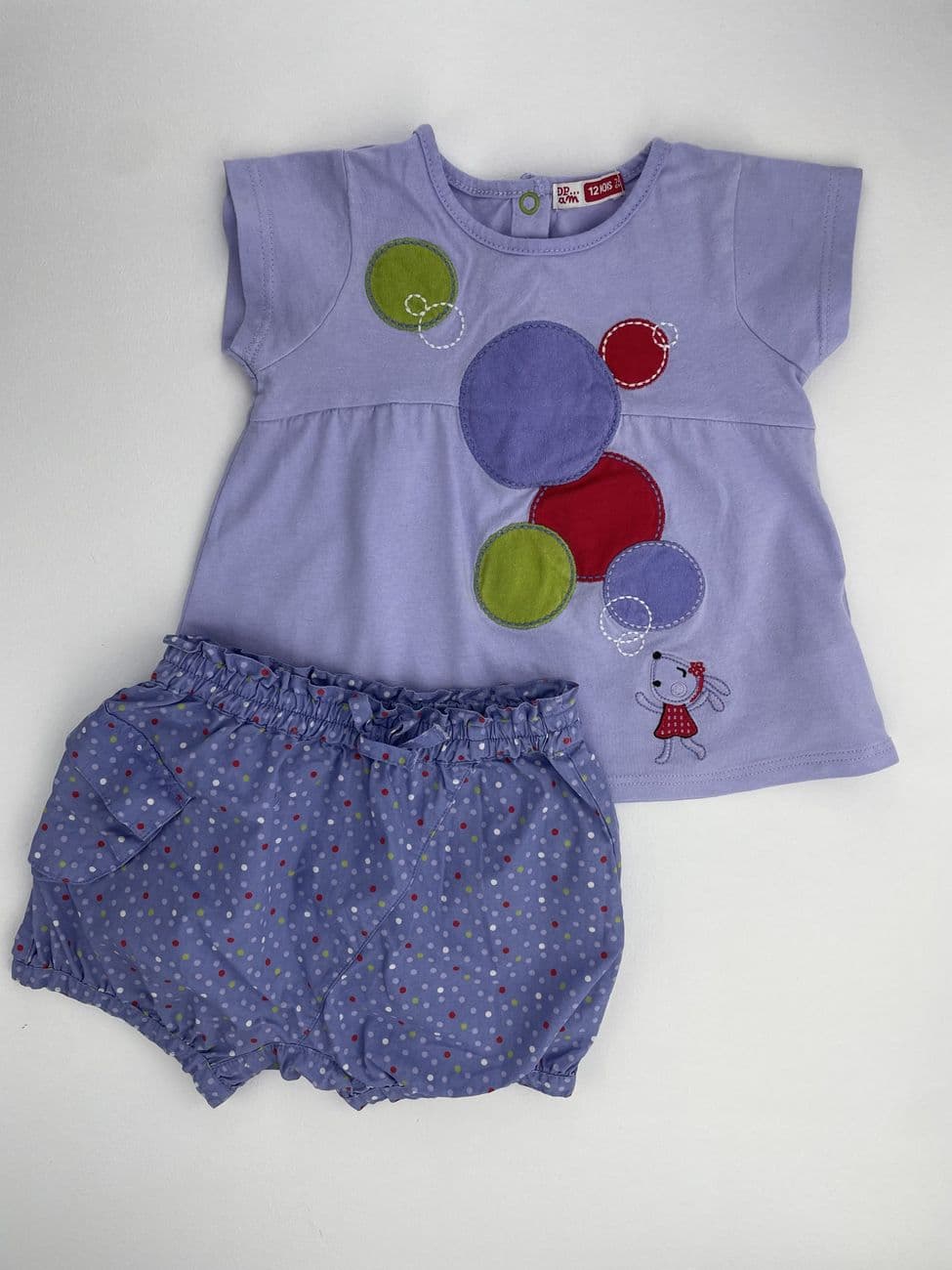 Conjunto pantalón corto y camiseta - DPAM - 12 meses