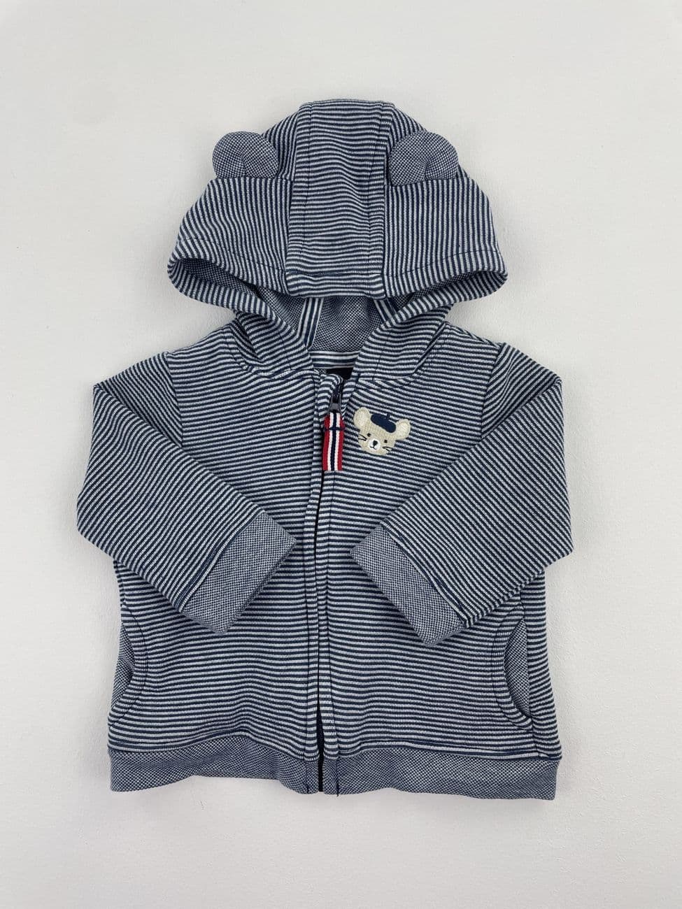 Zippered hooded vest – Sergent Major – 3 months (59 cm)