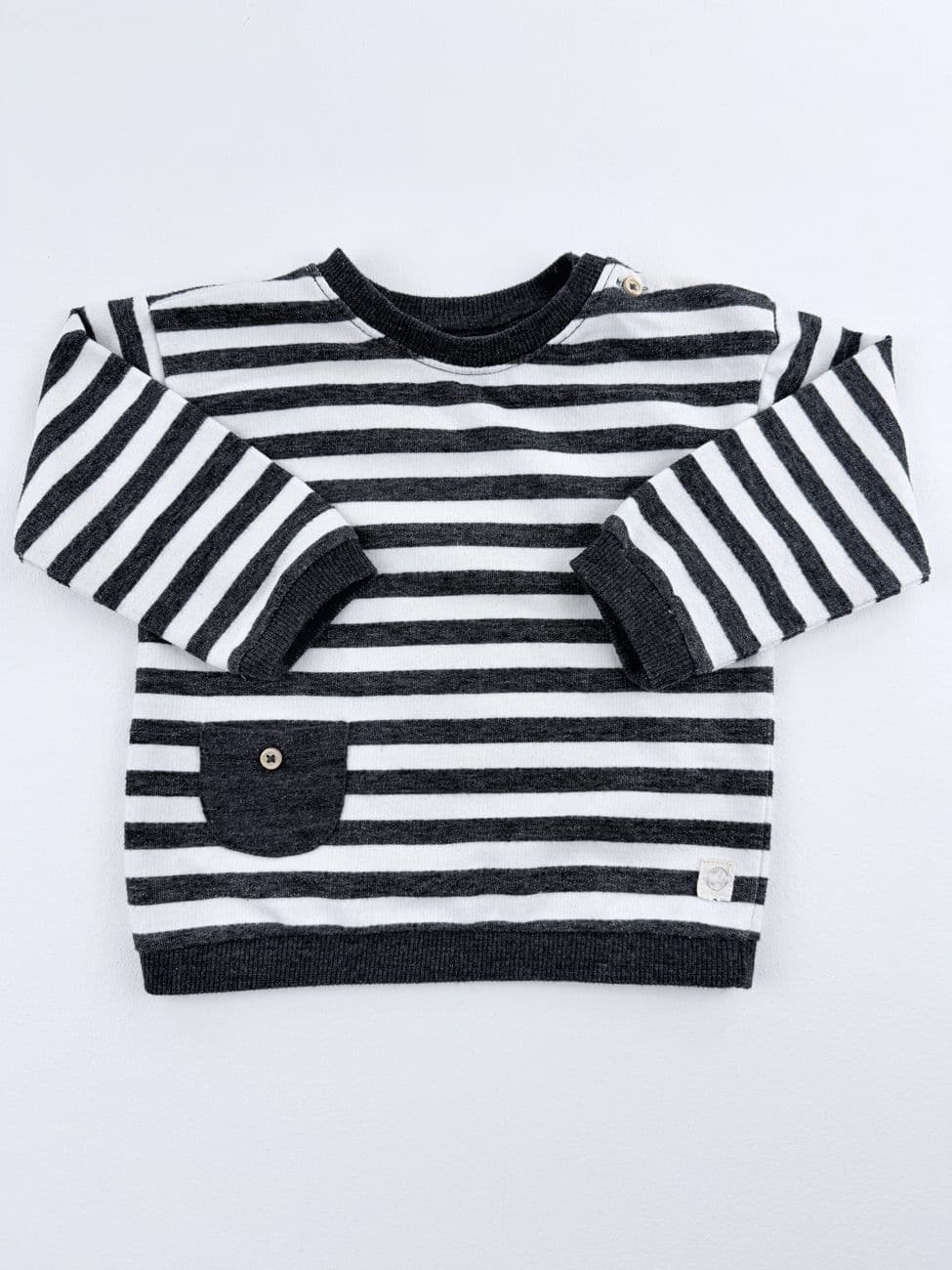 Tee-shirt manches longues à rayures – Mango – 9/12 mois