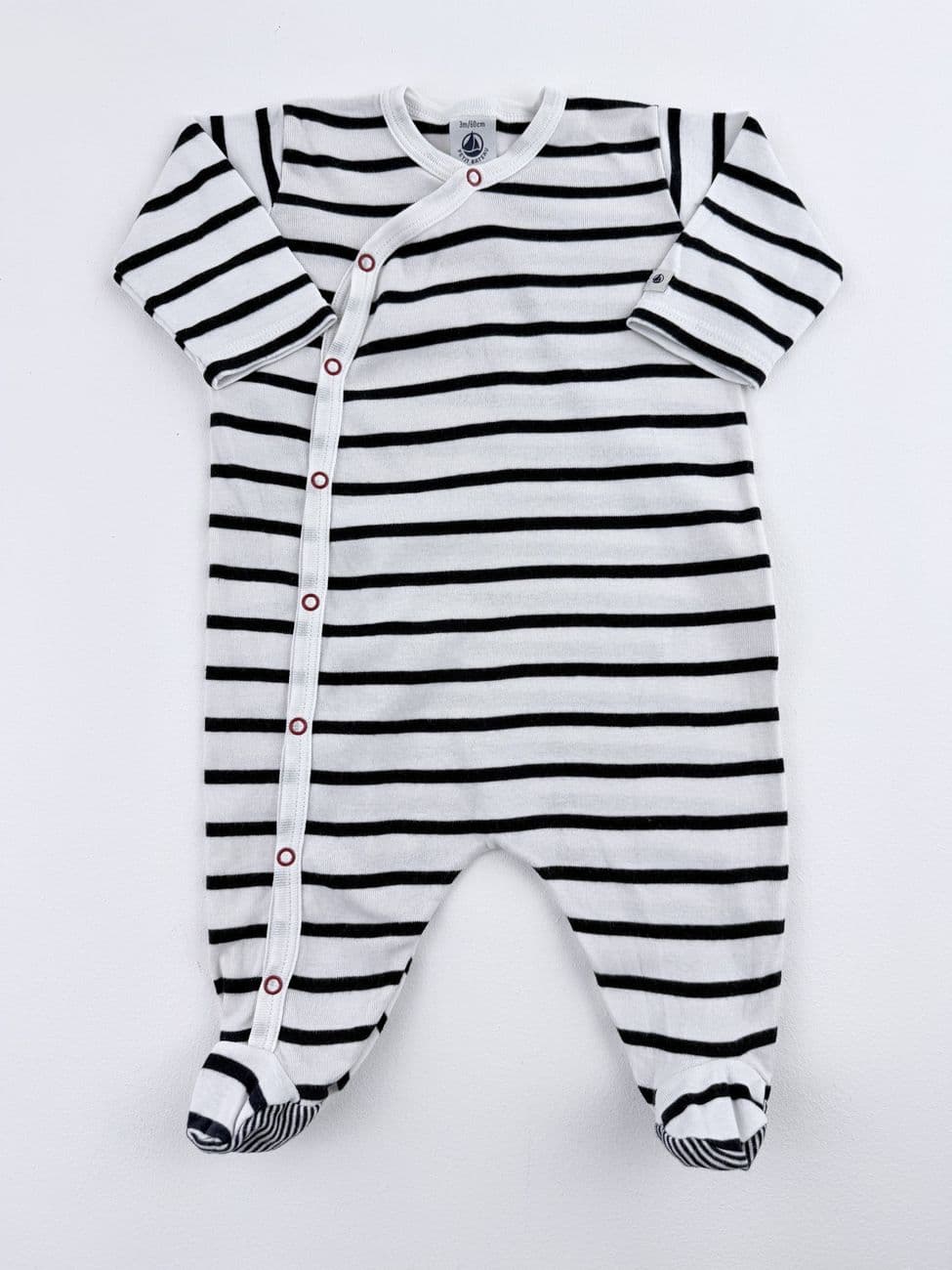 Striped cotton pajamas – Petit Bateau – 3 months (60 cm)