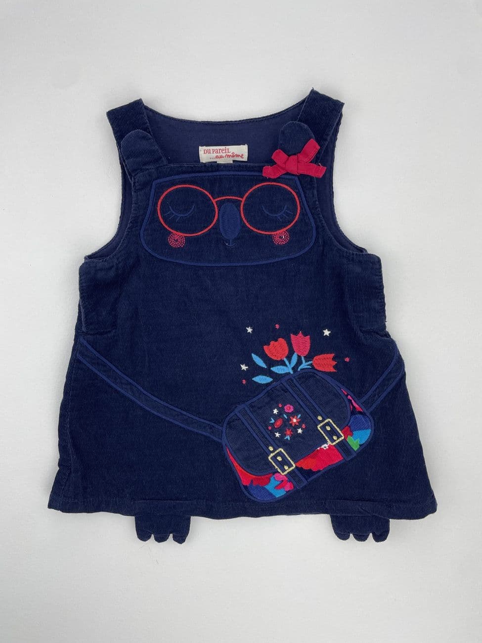 Robe velours motif hibou – DPAM – 6 mois (68 cm)