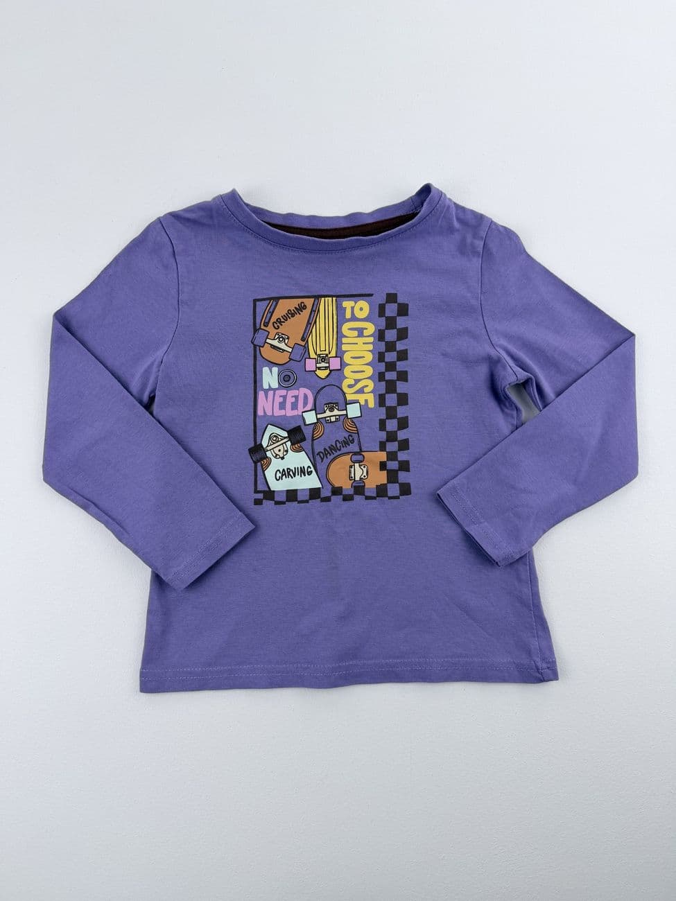 Lila Langarm-T-Shirt – Kiabi – 4 Jahre (98/107 cm)