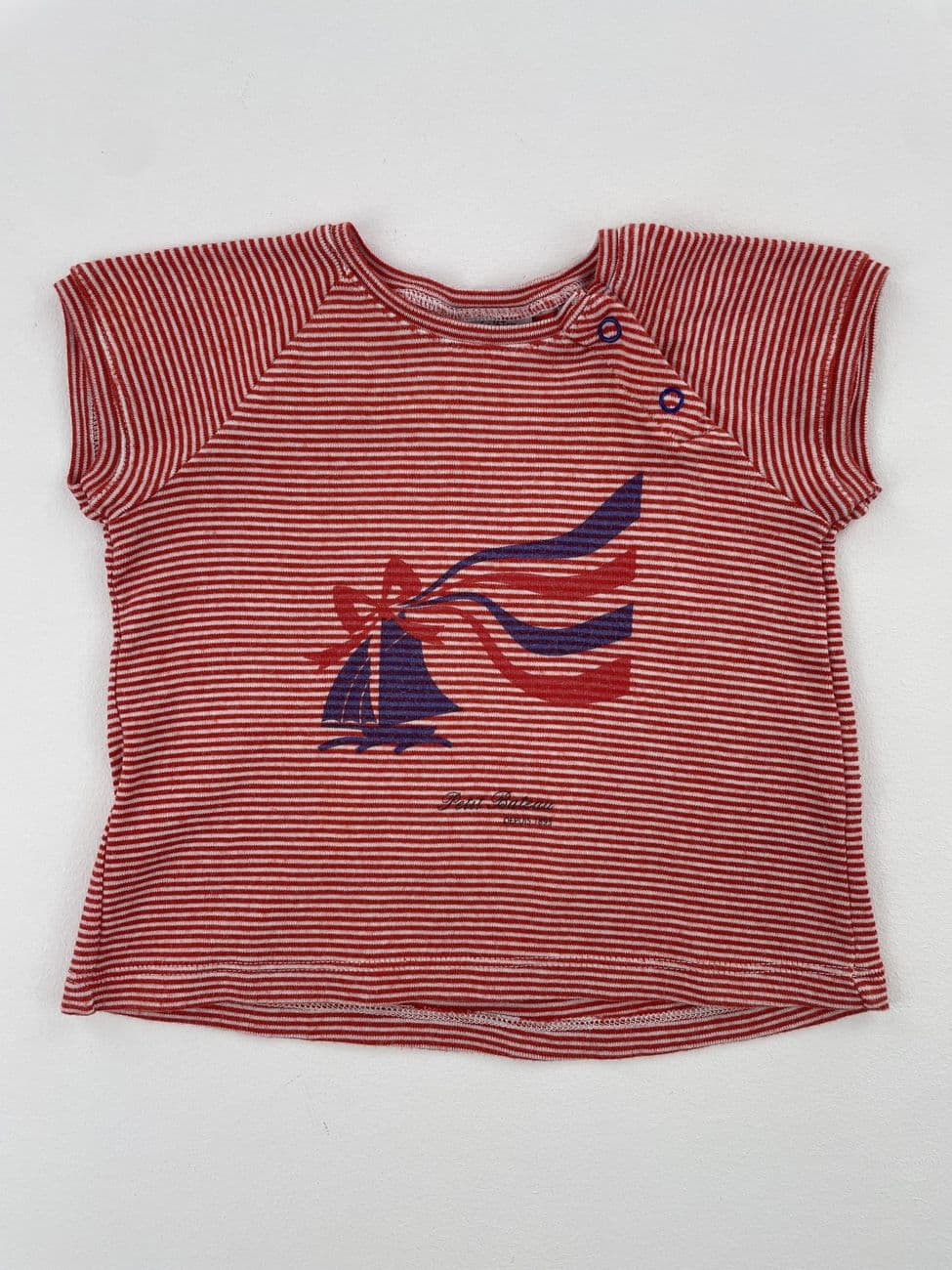 Tee-shirt rayé rouge – Petit bateau - 6 mois (67 cm)