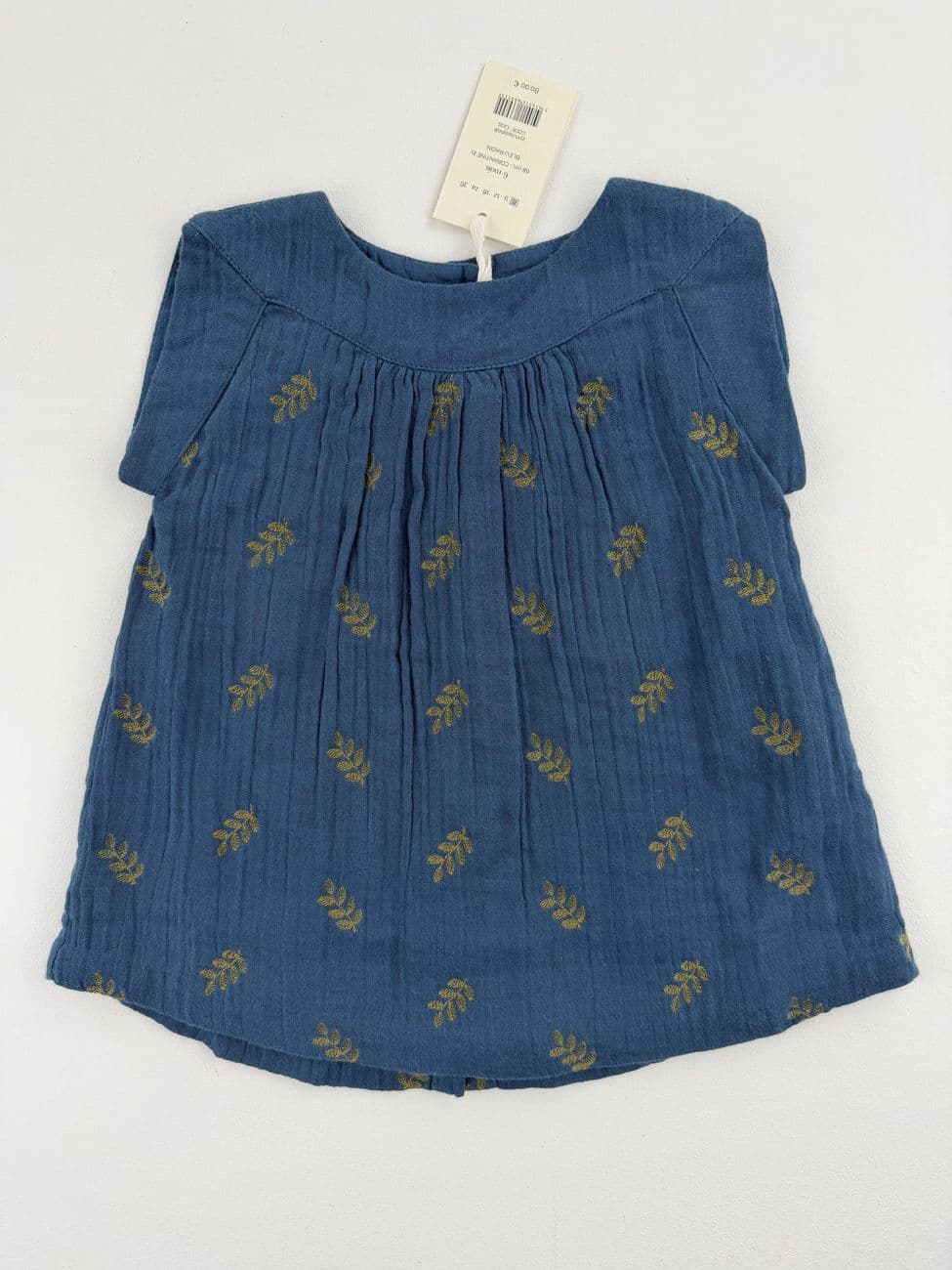 Robe doublée en gaze de coton brodée – Natalys – 6 mois (68 cm)
