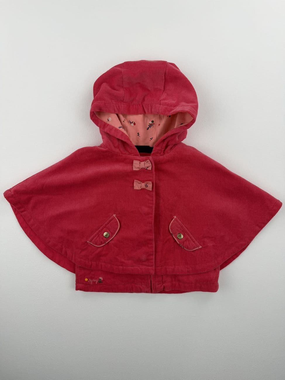 Capa de terciopelo rosa – Sargento Mayor – 3/6 meses (68 cm)