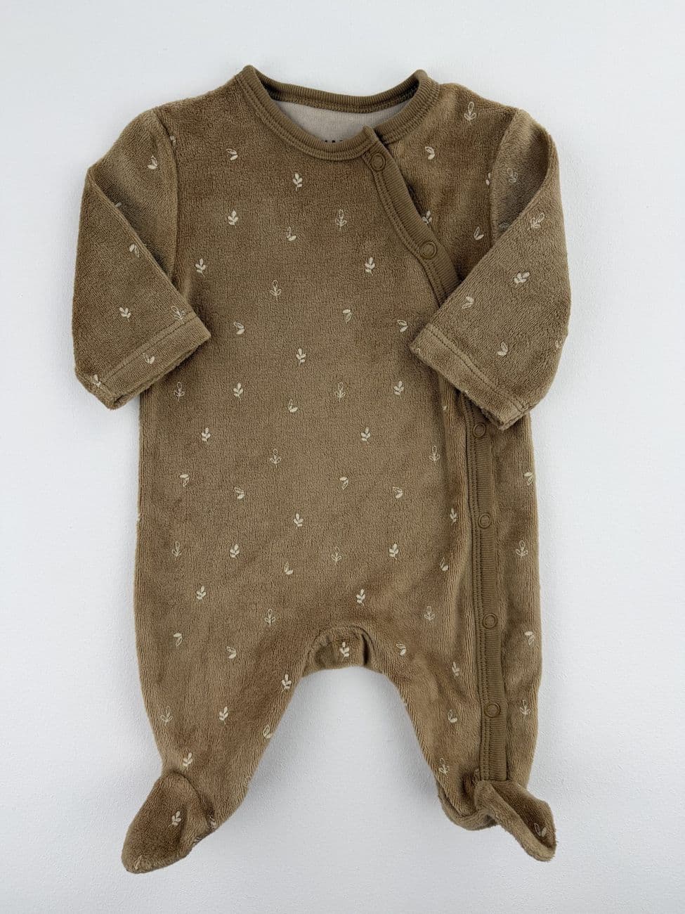 Bedruckter Samtpyjama – Kiabi – 1 Monat (52/55 cm)