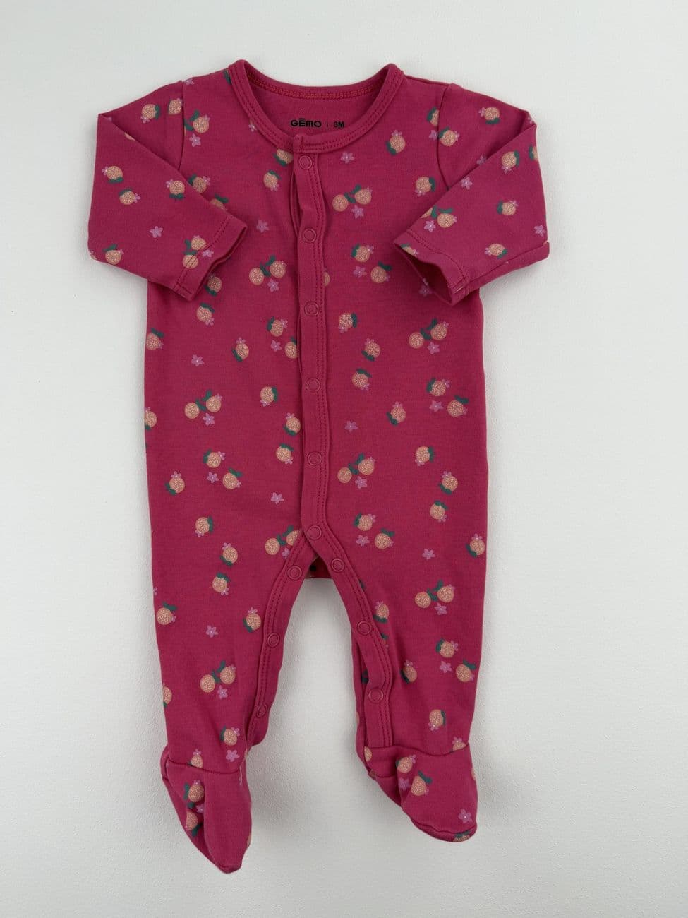 Pyjama coton imprimé fruits – Gémo – 3 mois