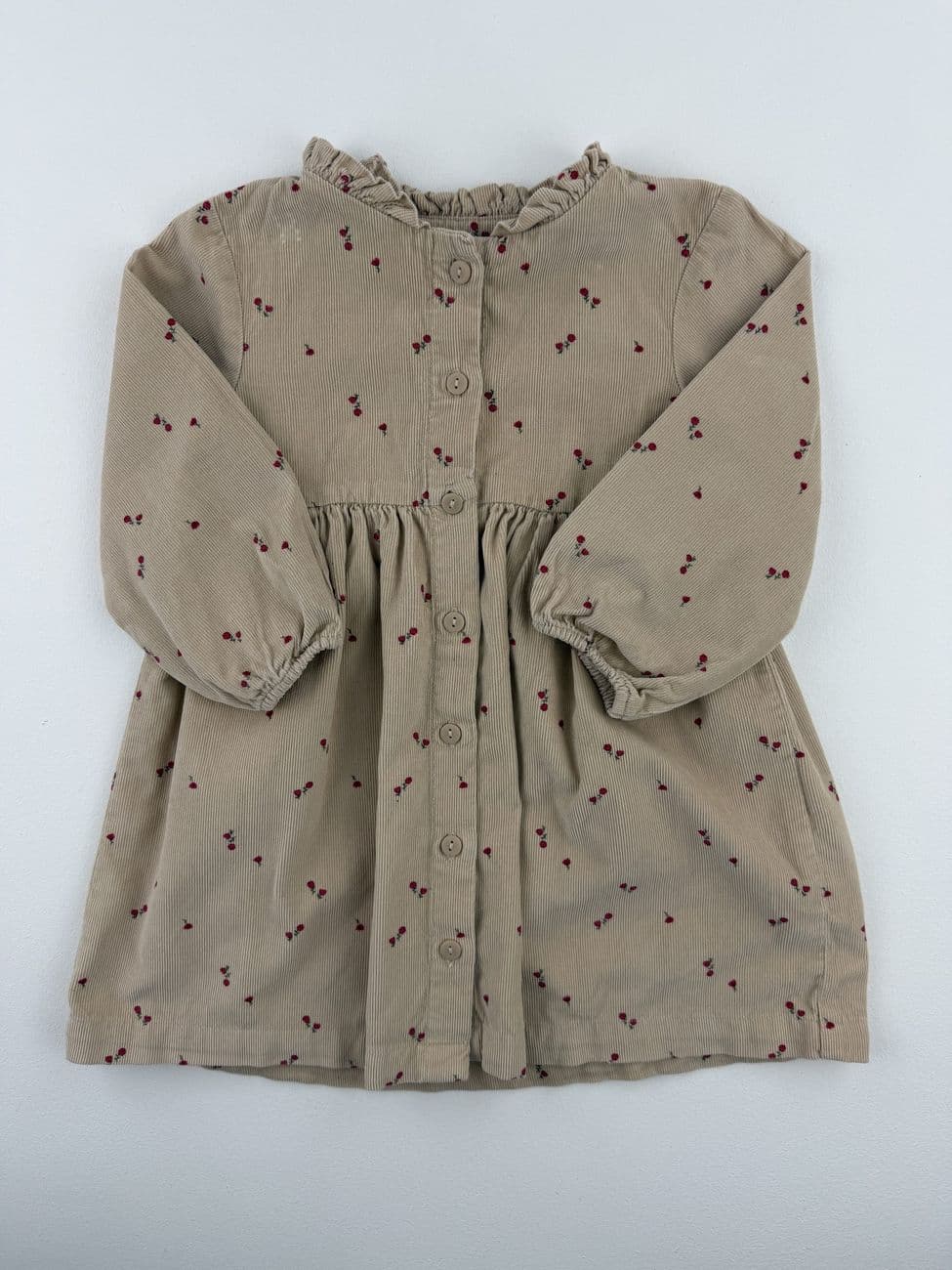 Robe en velours à motifs tulipes – Kiabi – 18 mois (77/82 cm)