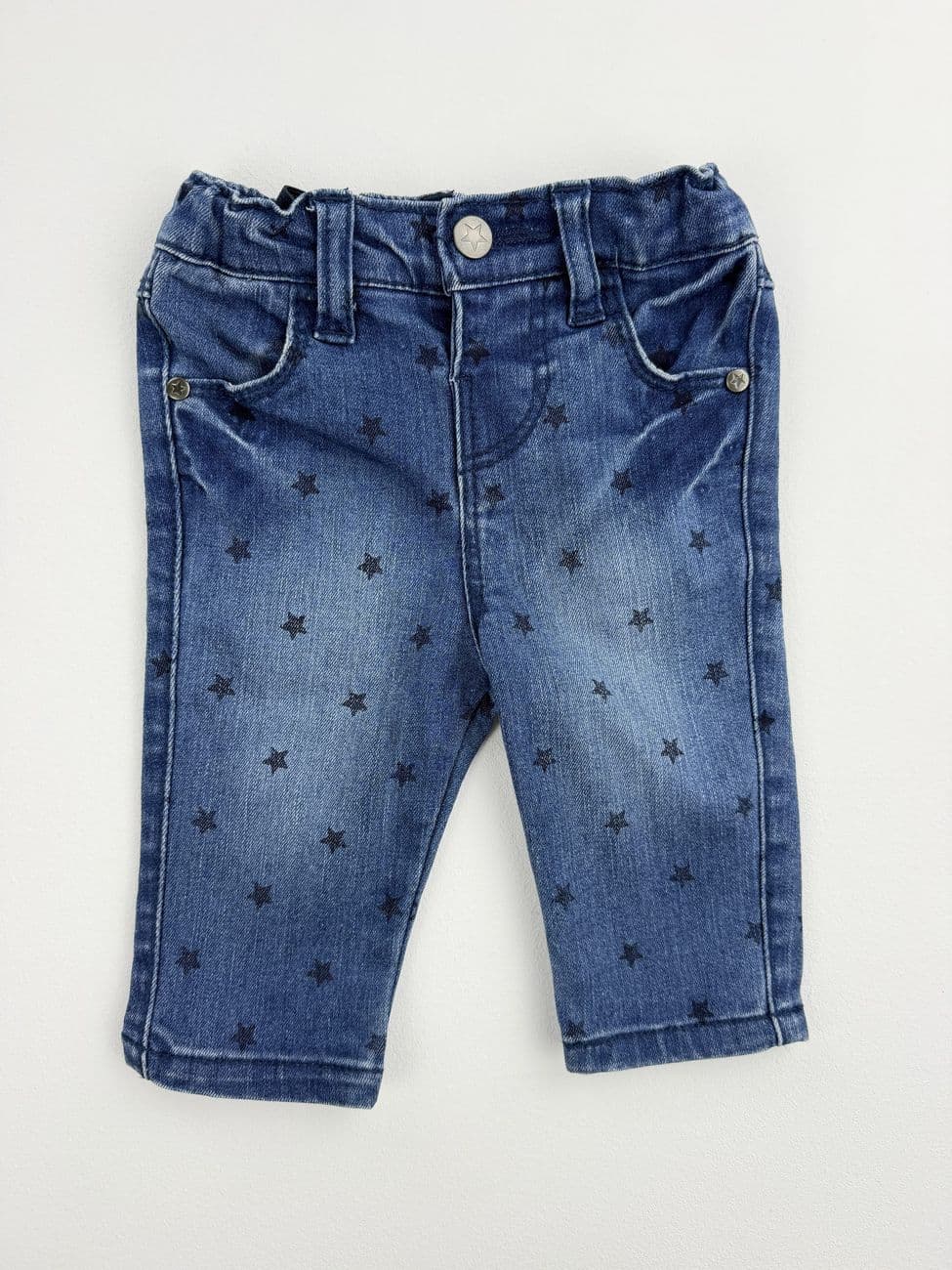 Vaqueros estampado de estrellas azules – La Redoute – 3 meses (60 cm)
