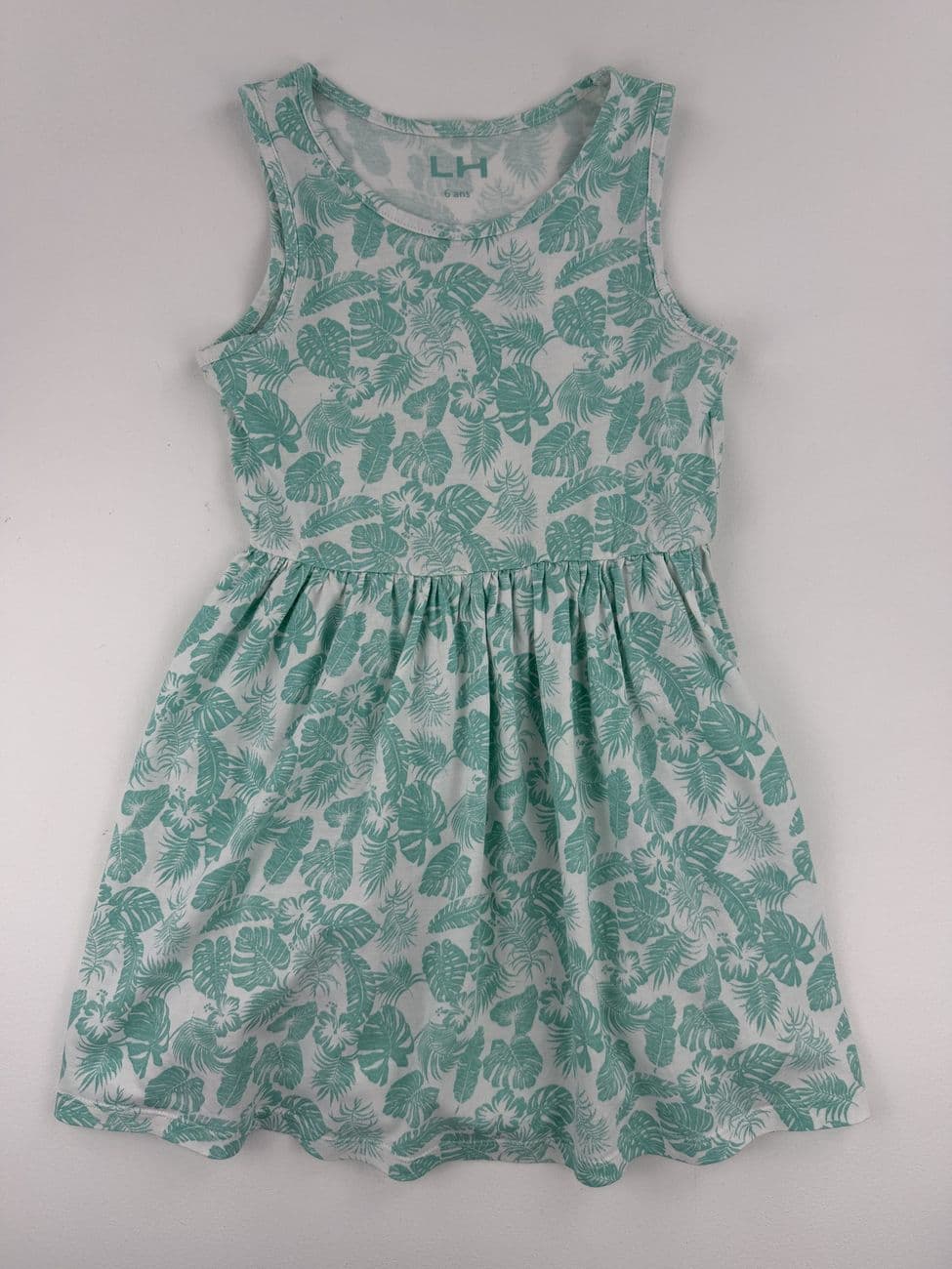 Kleid mit Blätterdruck – La Halle – 6 Jahre