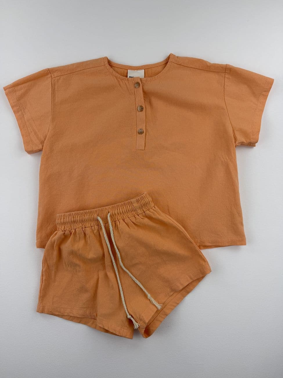 Orangefarbenes T-Shirt- und Shorts-Set – Gamin Gamine – 5/6 Jahre