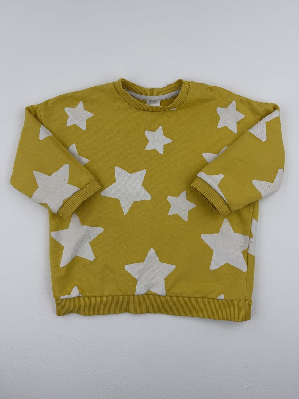 Senfgelbes Stern-Sweatshirt – H&M – 12 Monate (80 cm)