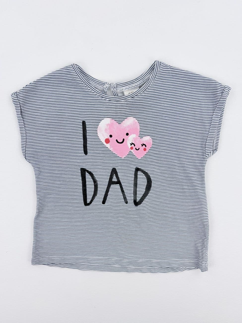 Tee-shirt rayé "I love Dad" – H&M – 86 cm (24 mois)