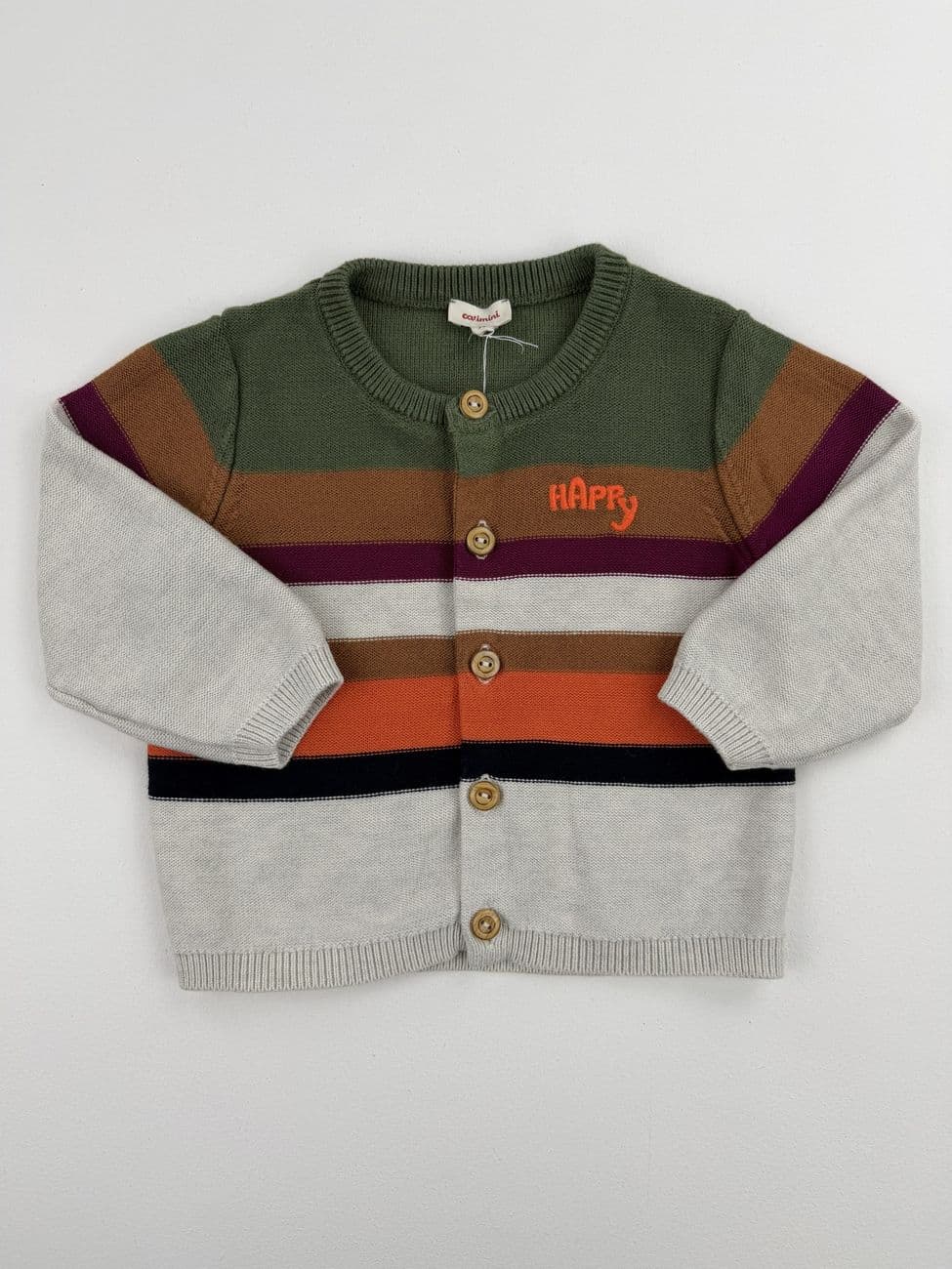 Multicolored striped knitted vest – Catimini – 12 months (74 cm)