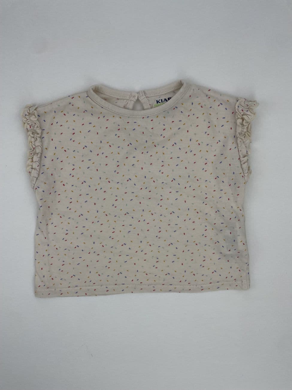 T-Shirt mit Rüschenärmeln – Kiabi – 9 Monate (71 cm)