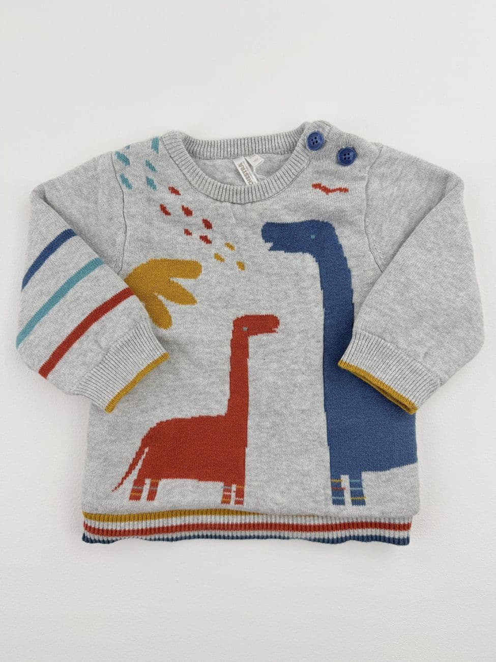 Gray dinosaur sweater – Orchestra – 6 months (67 cm)