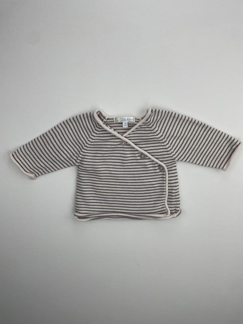 Striped crossover vest - Kitchoun - 1 month (54cm)