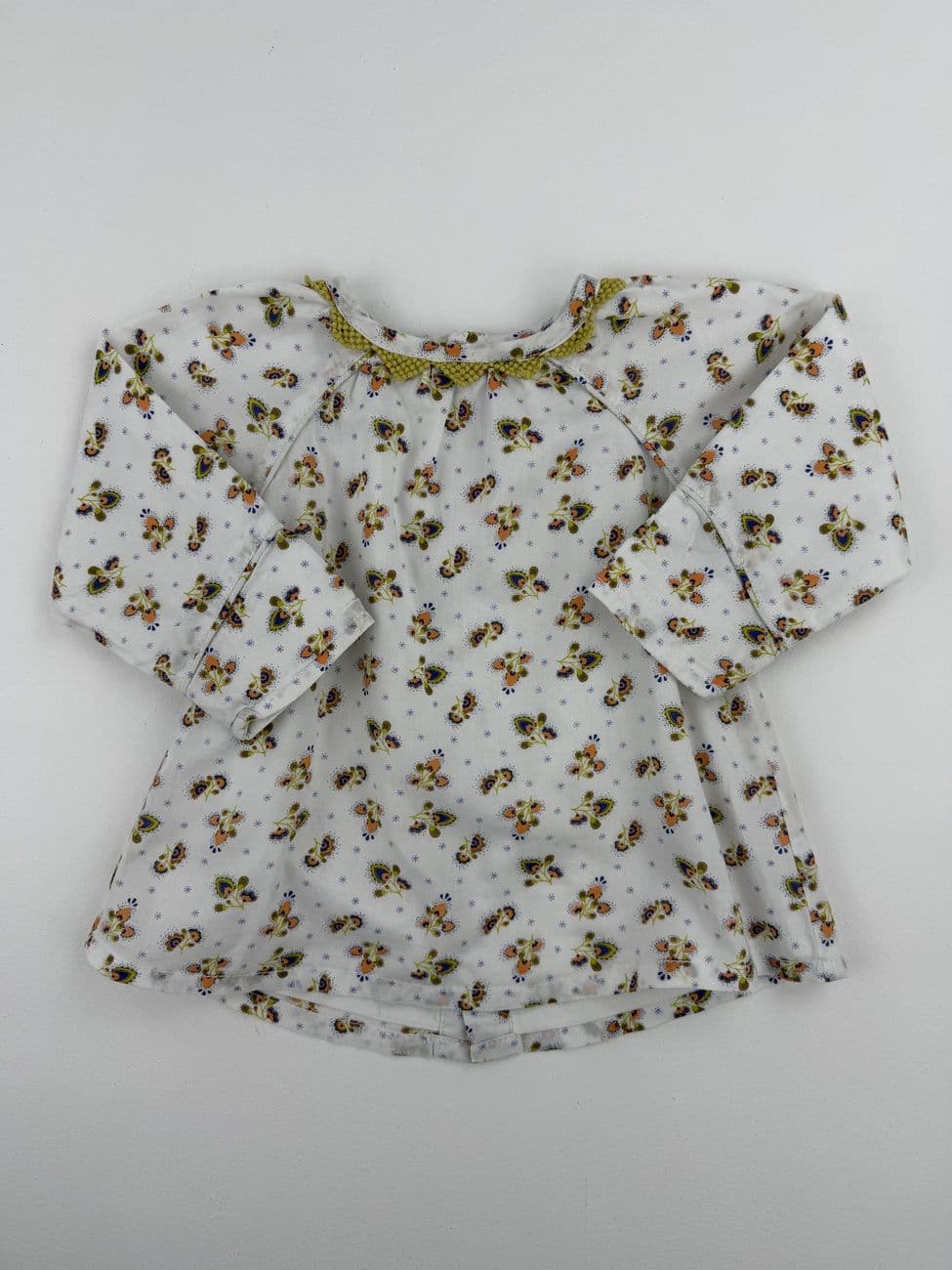 Bedruckte Bluse mit Wellenkragen – Kitchoun – 12 Monate (74 cm)