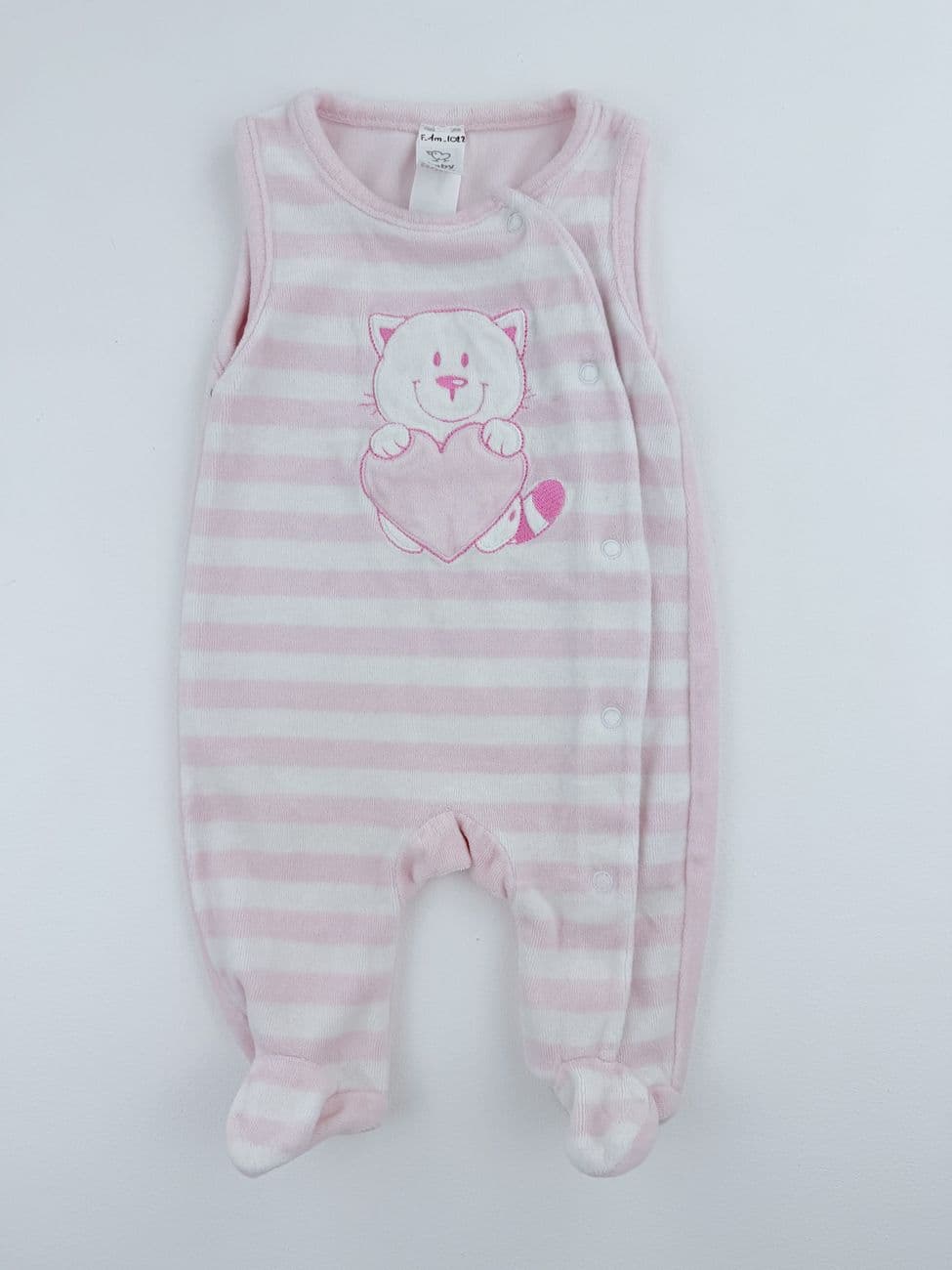 Gestreifter Samtpyjama – C&A – 1 Monat (56 cm)