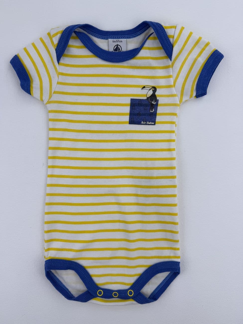 Body rayé à manches courtes – Petit Bateau – 6 mois (67 cm)