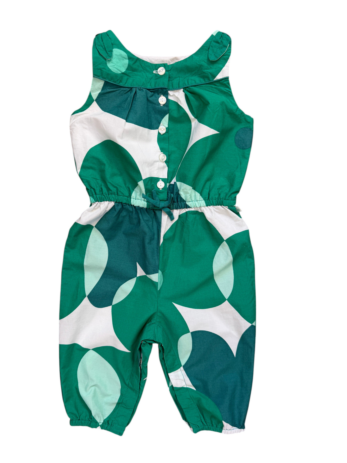 Green graphic patterned jumpsuit – Obaibi – 9 months (71 cm)