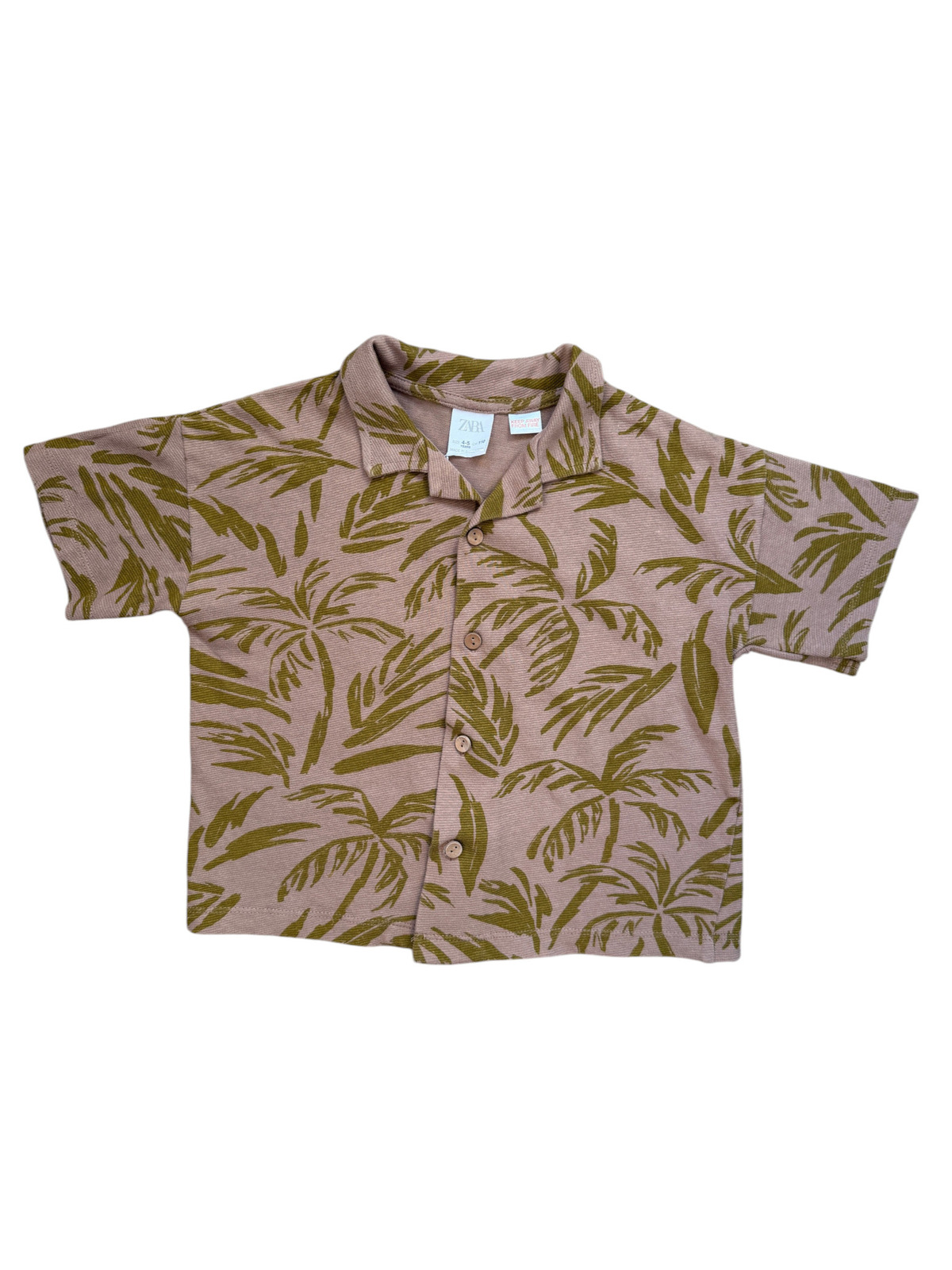 Palm tree print shirt - Zara - 4/5 years (110 cm)