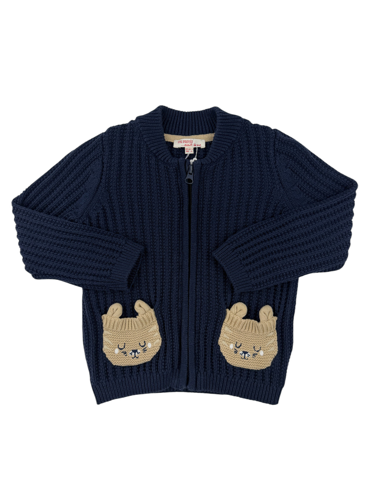 Gilet zippé à poches animaux - DPAM - 24 mois (86 cm)