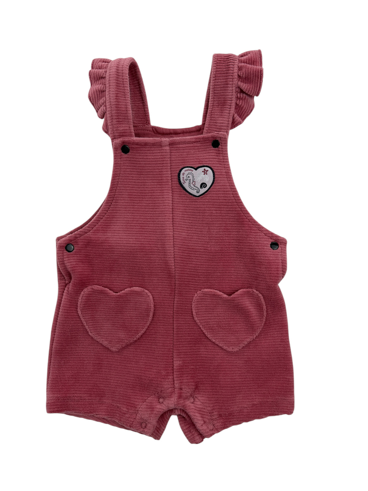 Salopette short en velours côtelé - Terre de Marins - 12 mois (74 cm)