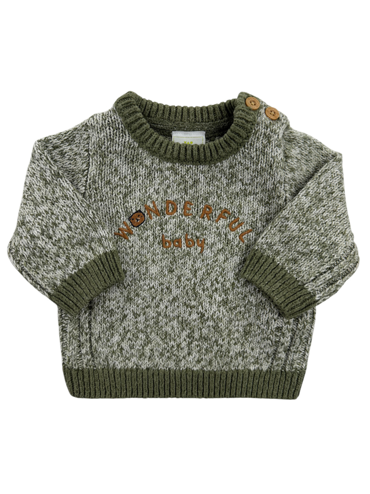Pull vert chiné – Tape à l’œil – 3 mois (59 cm)