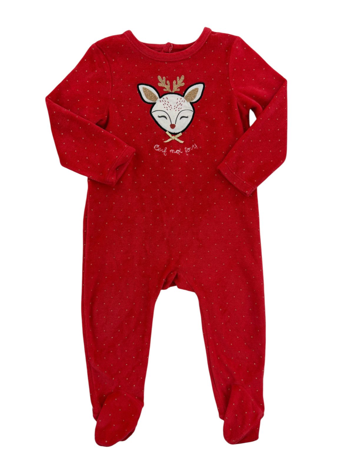 Pyjama en velours à pois dorés - Orchestra - 18 mois (80 cm)