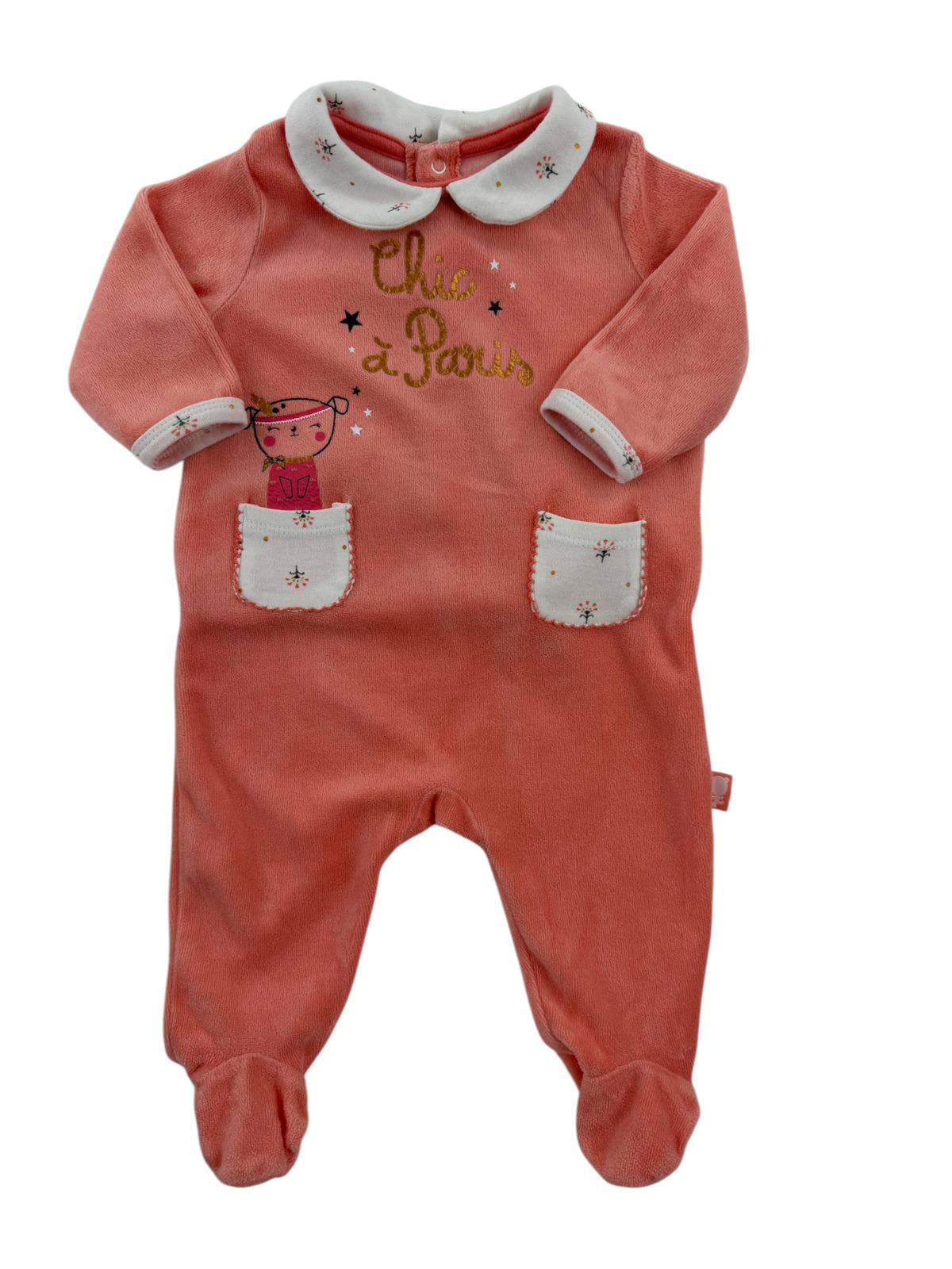 Pyjama velours – Petit Béguin – 3 mois (62 cm)