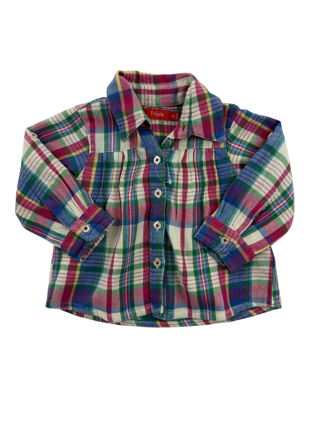 Chemise à carreaux multicolores – Tissaia – 6 mois