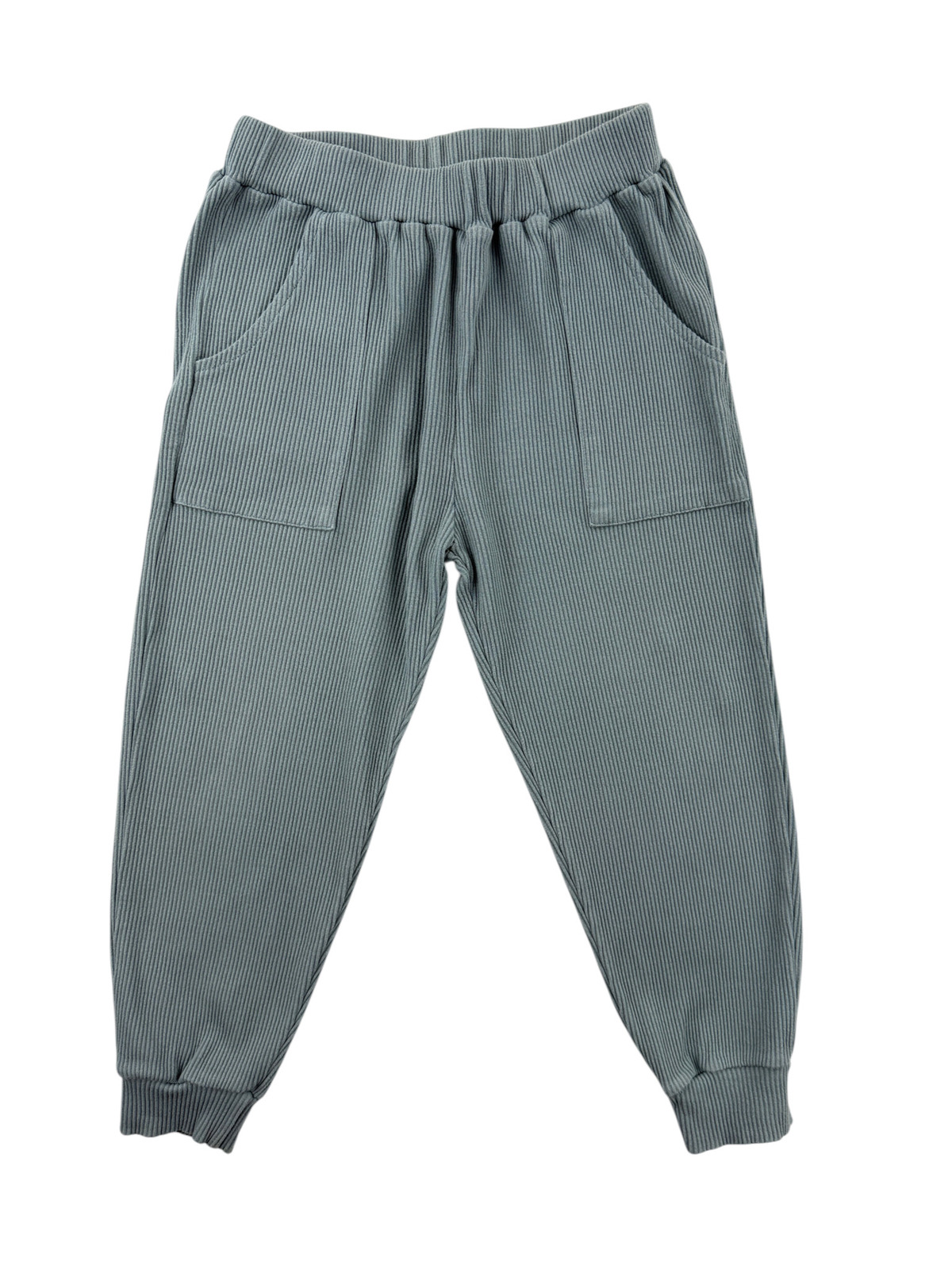 Pantalon côtelé bleu à poche contrastante – Gamin Gamine – 8/10 ans